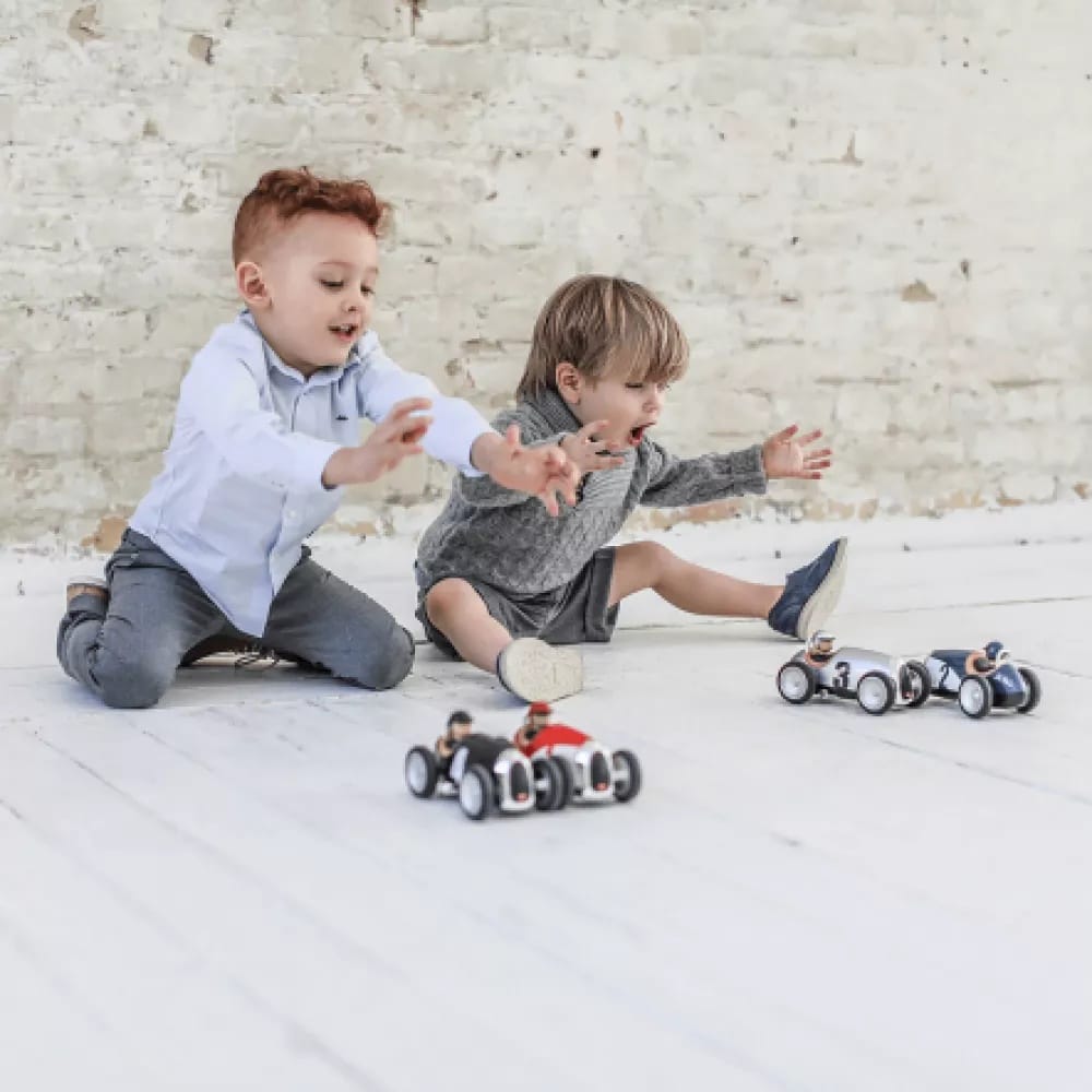 Baghera Racing Car Silver – Mașinuță de Colecție Retro în Stil Vintage - Imaginea 4