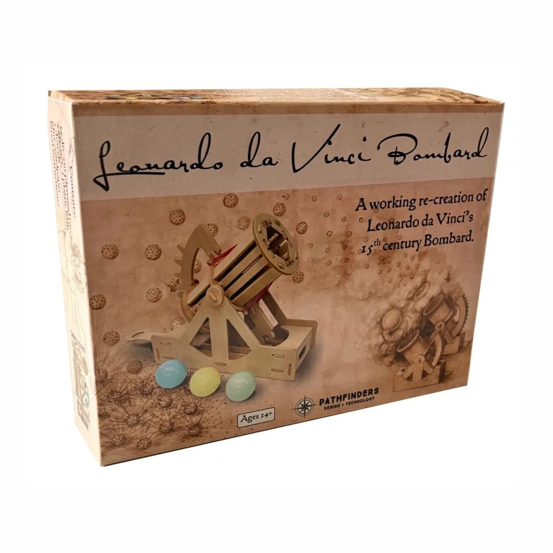 Bombarda lui Leonardo da Vinci - Kit de Construcție din Lemn(Machetă de Artilerie Funcțională) - Imaginea 1
