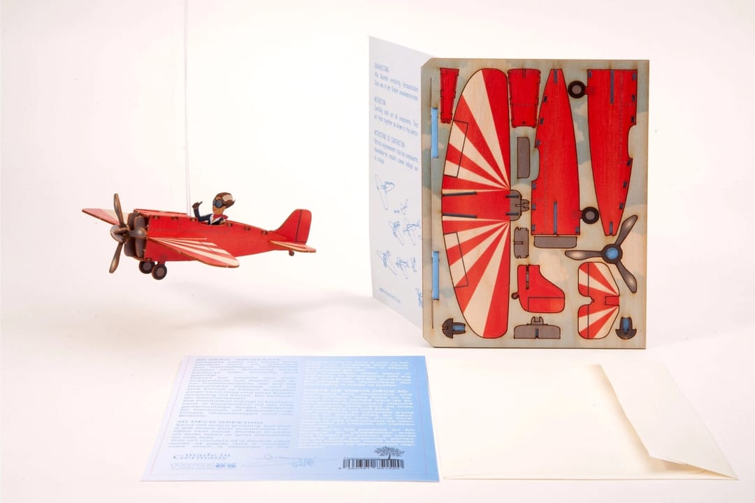 Machetă Avion 3D (Felicitare decorativă) - Imaginea 1