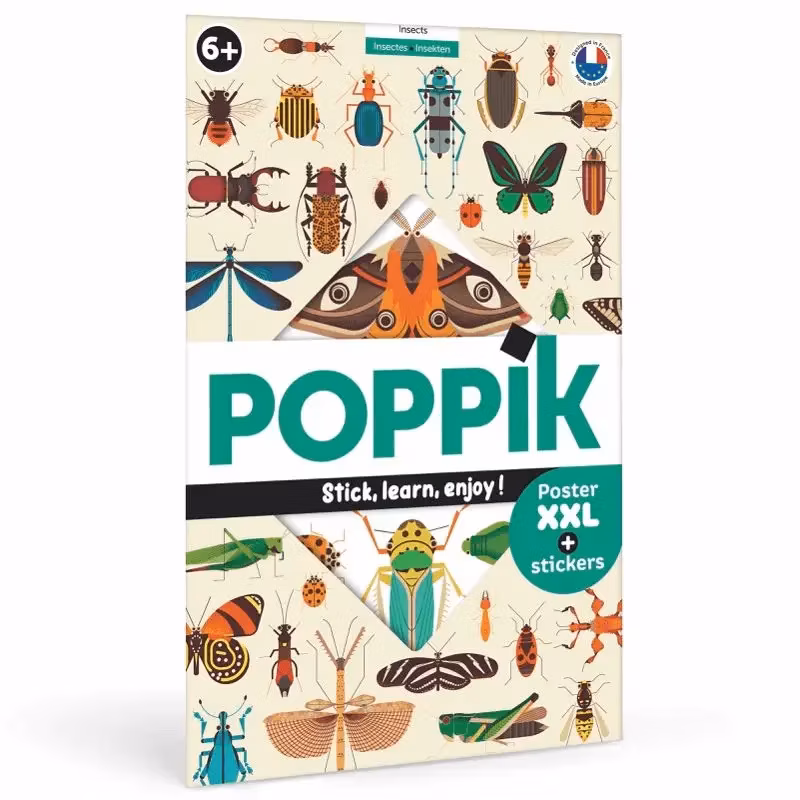 xPoster cu Stickere Repozitionabile – Insecte, Poppik (100 x 68 cm)
