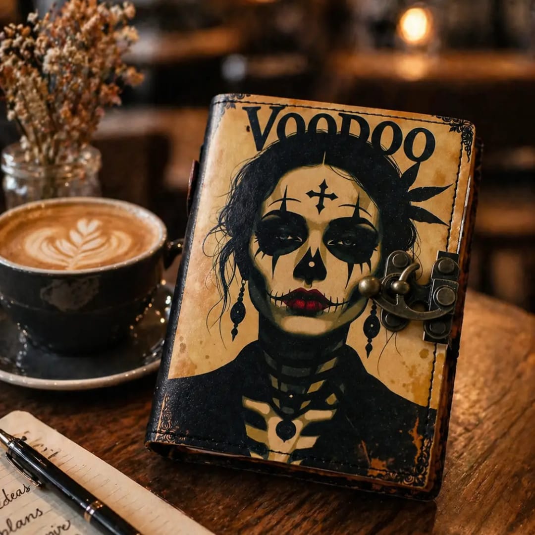 Jurnal Artizanal din Piele Naturala „Voodoo” - Imaginea 1