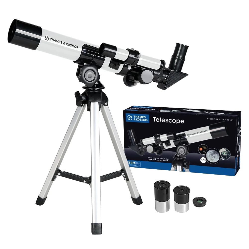 Telescop Astronomic Refractor Thames & Kosmos - Mărire 100x, Trepied Aluminiu & Busolă - Imaginea 1
