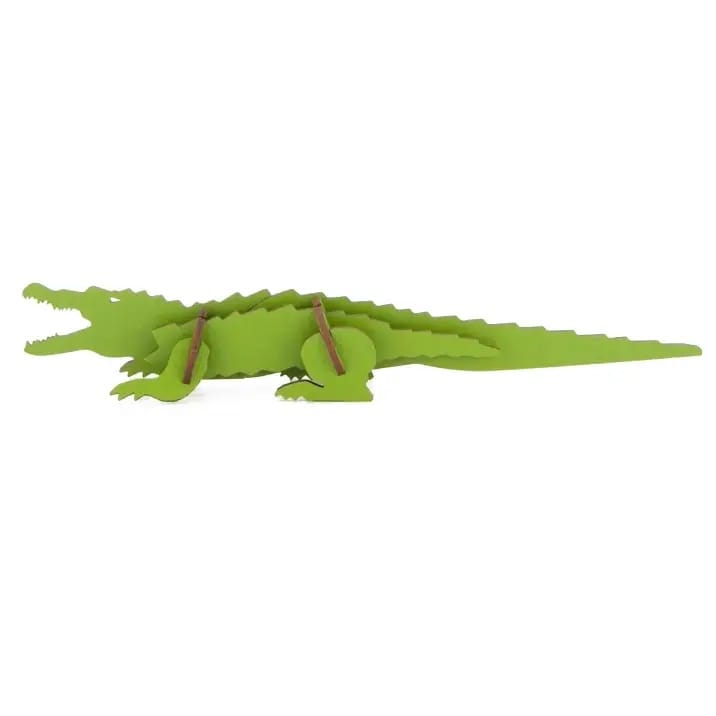 Kit de Construcție Crocodil – Puzzle 3D din Lemn Sustenabil - Imaginea 1