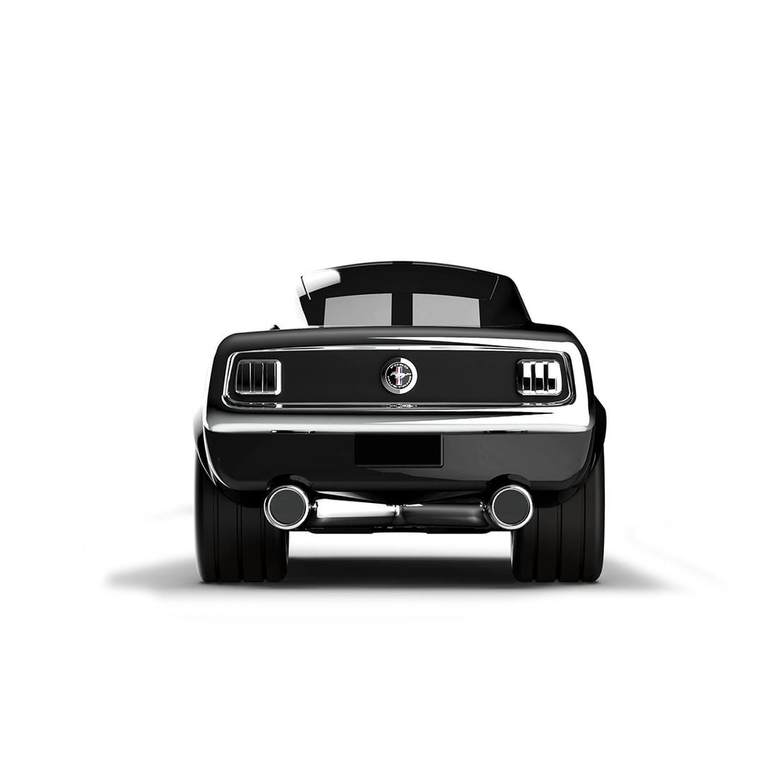 Baghera Mașinuță Ford Mustang Neagra 1966 – Mașinuță de Colecție Premium 18cm - Imaginea 5