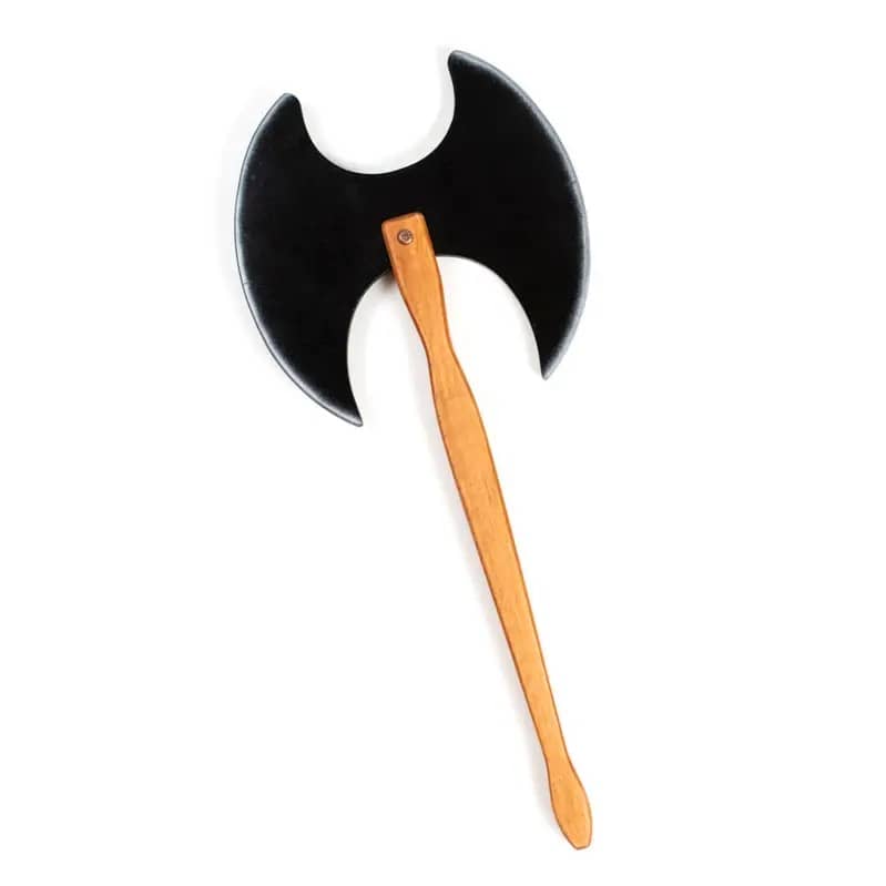 Toporișcă Medievală Dublă din Lemn – Black Double Axe (Kalid Medieval)