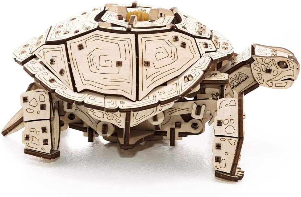 EWA Eco-Wood-Art Țestoasă Mecanică – Puzzle 3D din Lemn cu Mișcare Bionică, 269 Piese - Imaginea 1