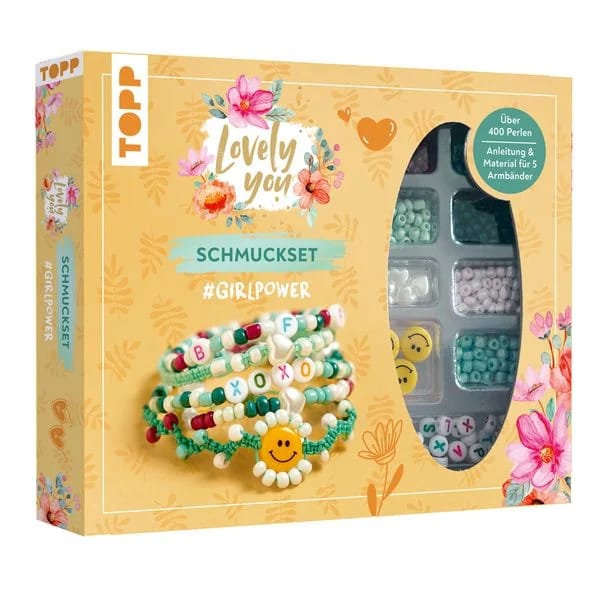 Set Creativ DIY Brățări ale Prieteniei Lovely You - #GIRLPOWER (TOPP, frechverlag), peste 400 piese - Imaginea 1