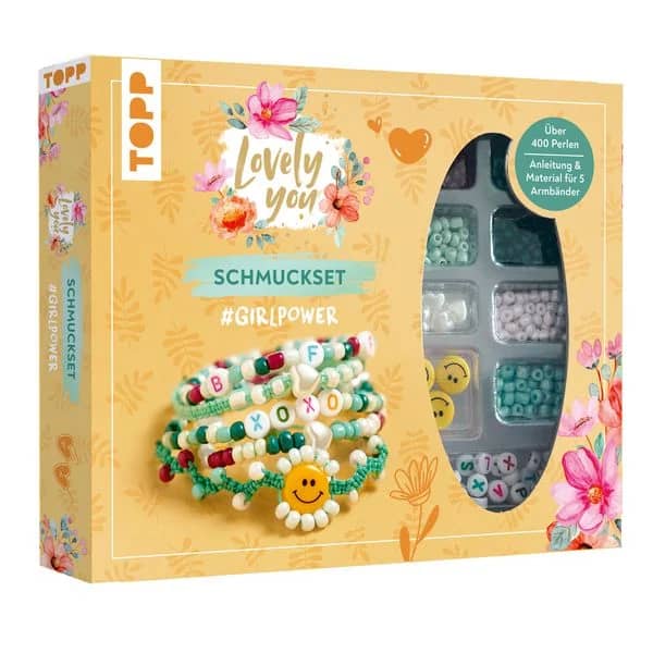 Set Creativ DIY Brățări ale Prieteniei Lovely You - #GIRLPOWER (TOPP, frechverlag), peste 400 piese