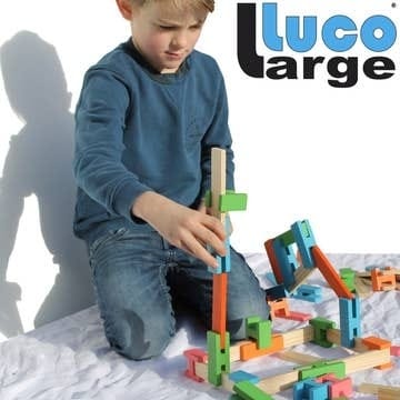 Set de Construcție din Lemn Luco Large – 72 de Piese Eco-Friendly - Imaginea 5