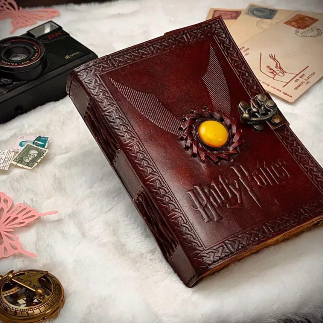 Jurnal Grimoire din Piele Harry Potter – Ediție de Colecție, Snitch Auriu 3D - Imaginea 6