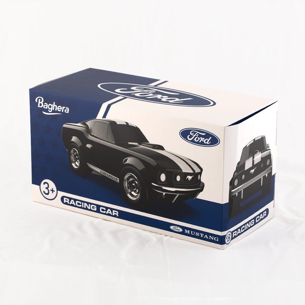 Baghera Mașinuță Ford Mustang Neagra 1966 – Mașinuță de Colecție Premium 18cm - Imaginea 6