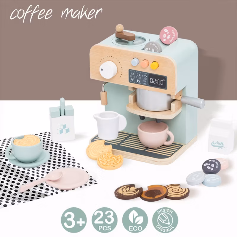 Cafetiera din Lemn Premium pentru Copii