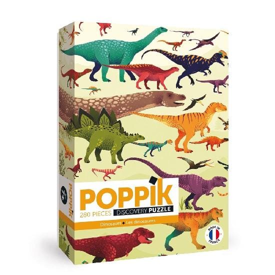 Puzzle Educativ de Descoperire „Dinozauri”, Poppik, 280 Piese, - Imaginea 1