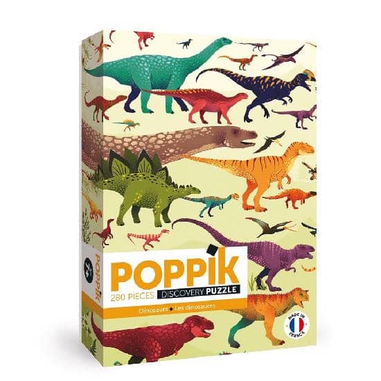 Puzzle Educativ de Descoperire „Dinozauri”, Poppik, 280 Piese,