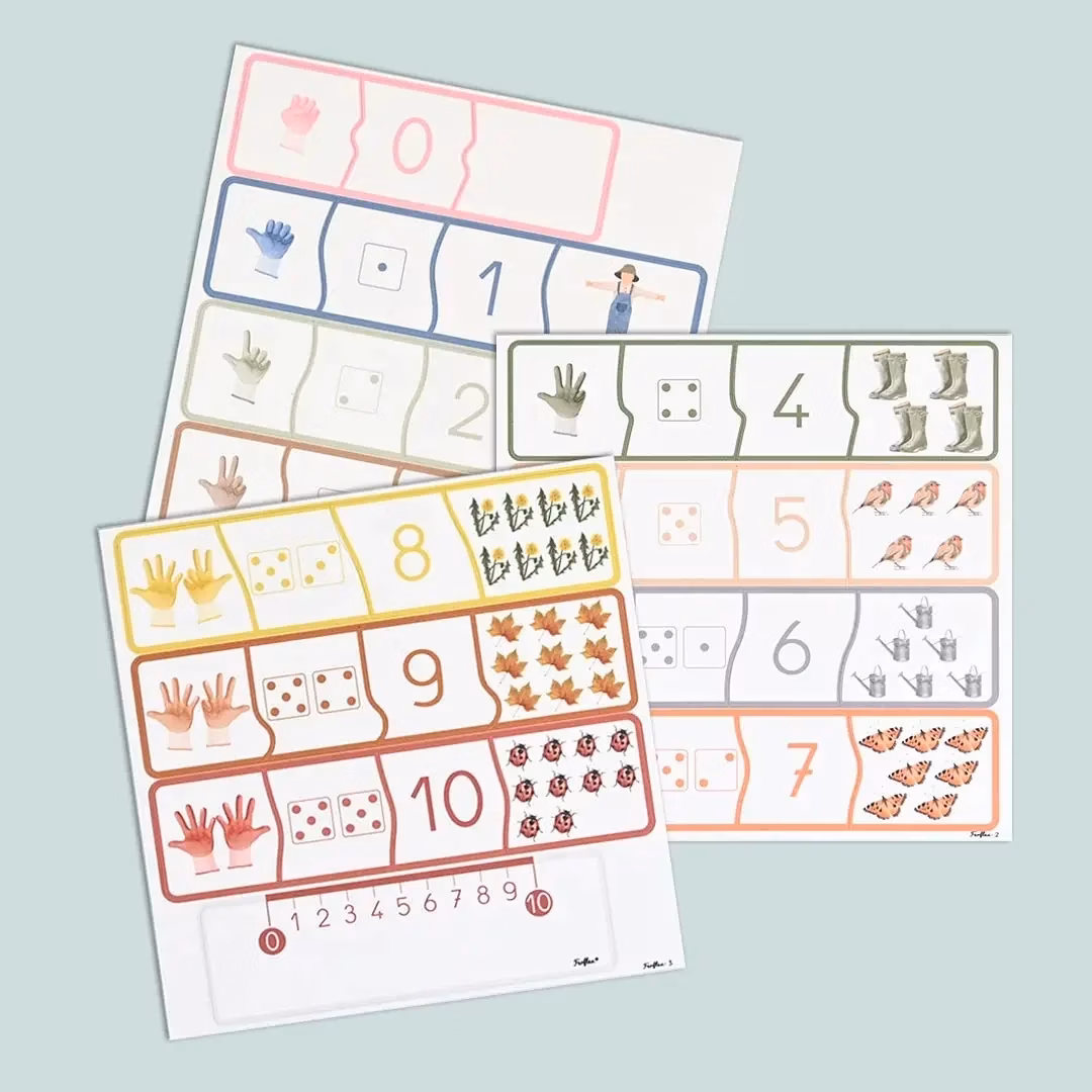 Puzzle Magnetic Montessori „Învățăm să Numărăm” Ferflex® – Joc Educativ, 44 Piese