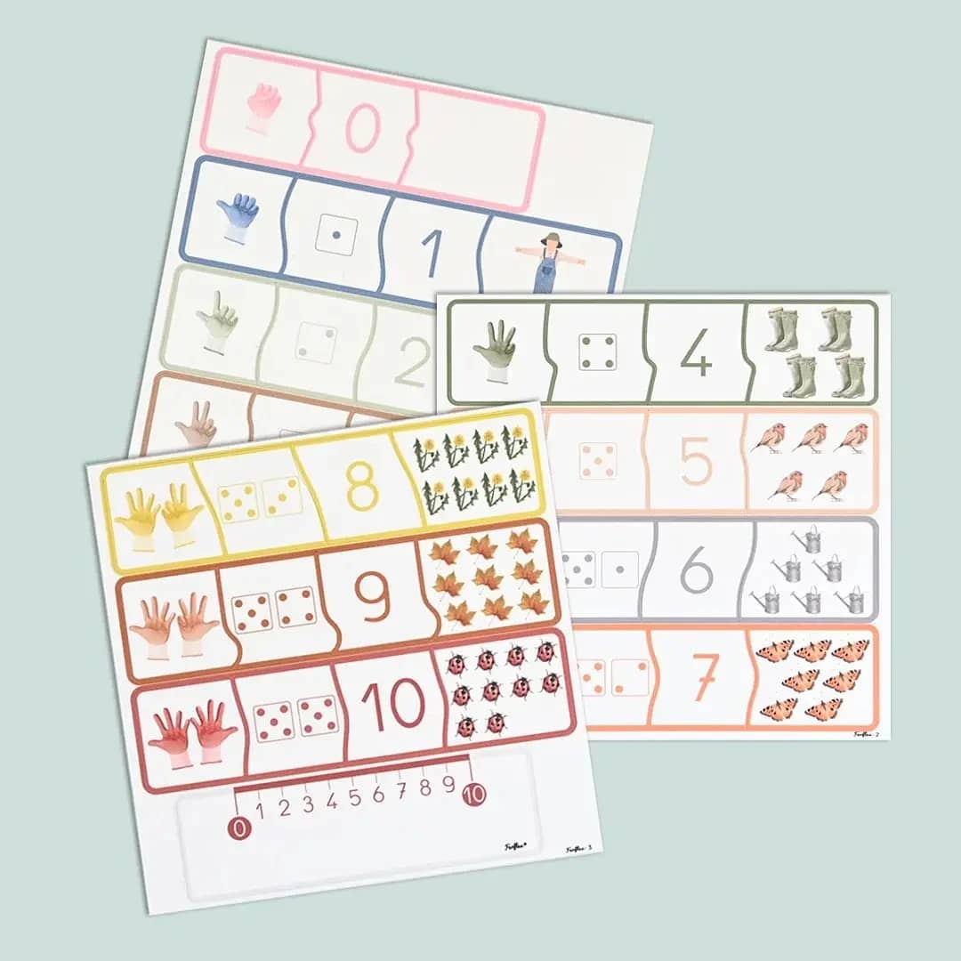Puzzle Magnetic Montessori „Învățăm să Numărăm” Ferflex® – Joc Educativ, 44 Piese