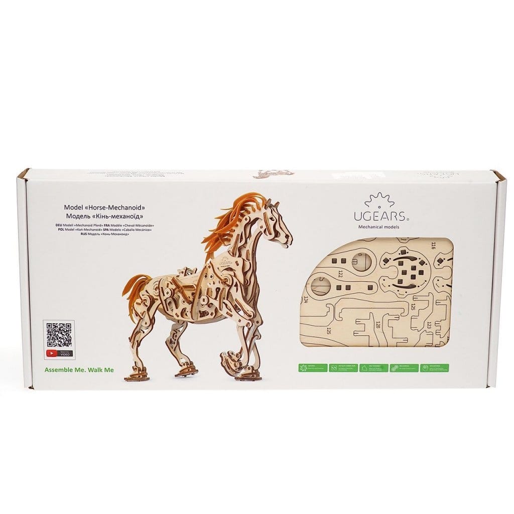 Ugears Cal Mecanoid – Puzzle 3D Mecanic din Lemn cu Auto-Propulsie, 410 piese din lemn - Imaginea 5