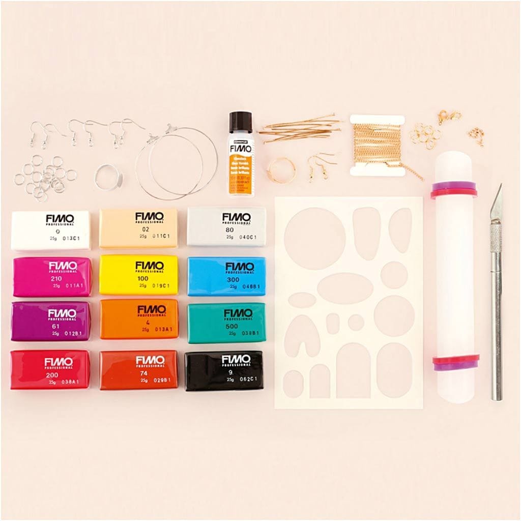 Set Creativ Bijuterii FIMO Bijoux Slab Graine Créative - Kit Complet Creare Cercei și Inele - Imaginea 3
