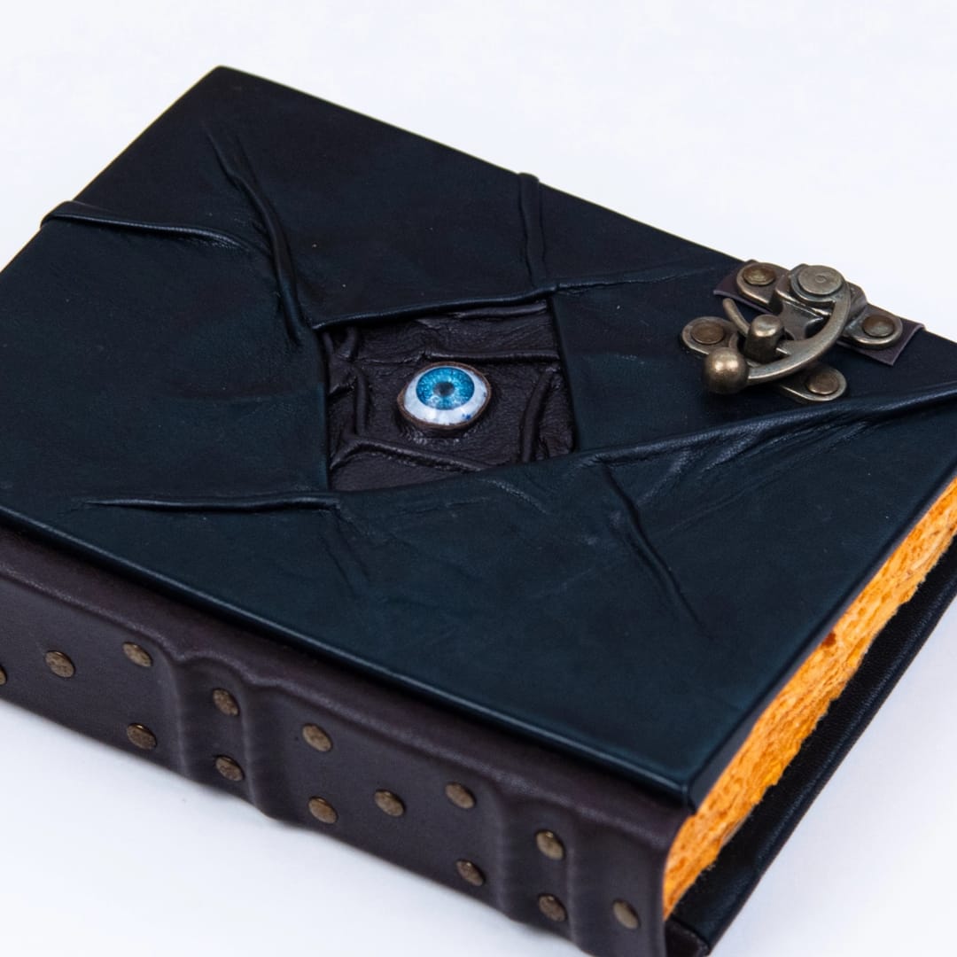 Jurnal Grimoire Vintage Piele – Model Ochiul Magic - Imaginea 2