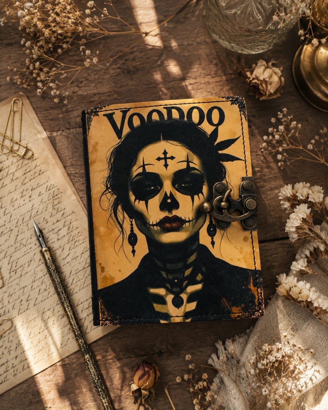 Jurnal Artizanal din Piele Naturala „Voodoo” - Imaginea 3