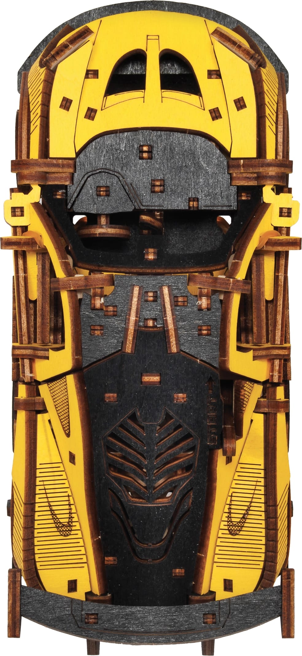 EWA Eco-Wood-Art Mașină de Curse – Puzzle 3D Mecanic din Lemn, 237 Piese - Imaginea 11