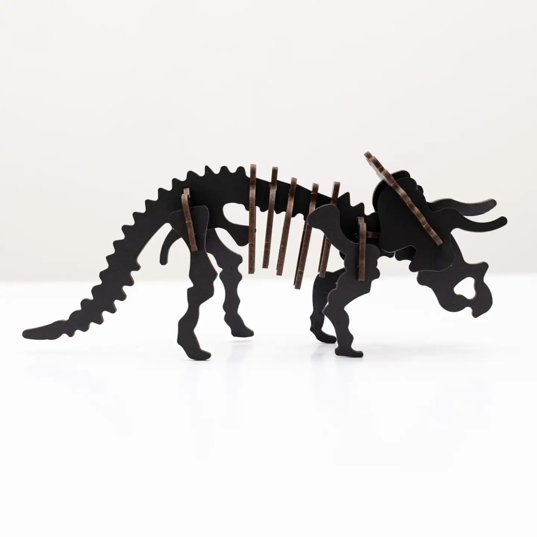 Puzzle Lemn 3D - Skeleton Triceratops - Imaginea 4