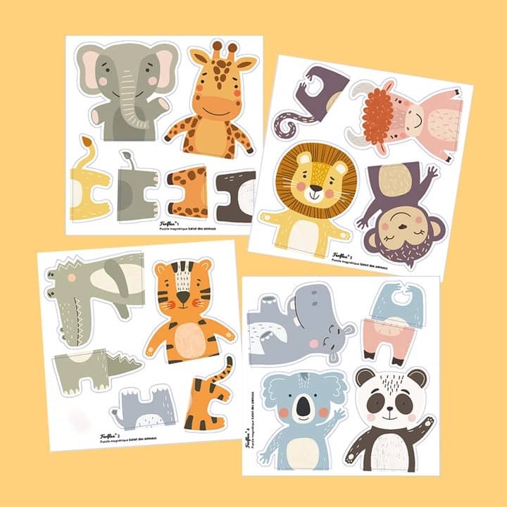 Puzzle Magnetic Ferflex® - Safari (Set 20 piese)