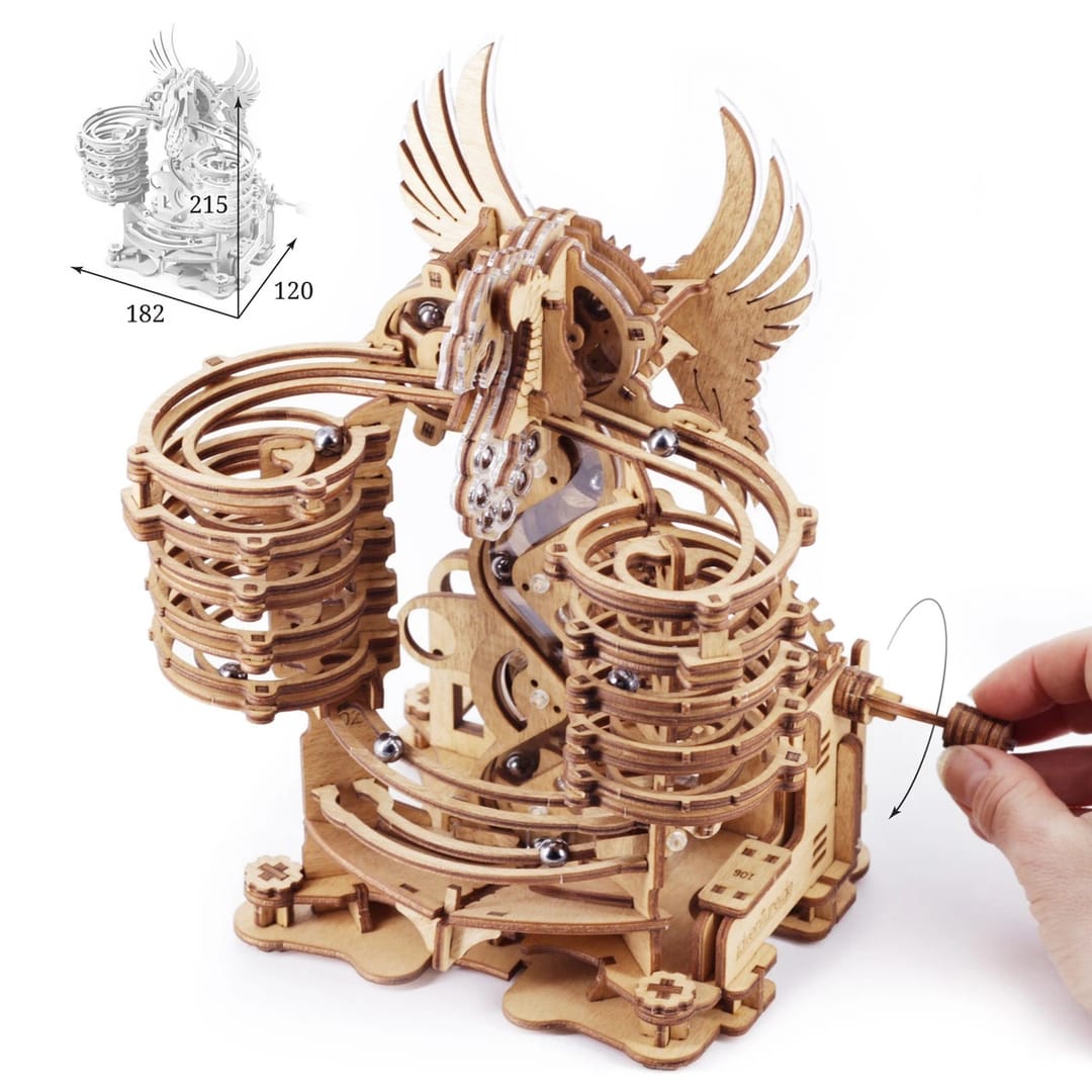 iDventure Marble Run Dragon, 260 piese lemn - Imaginea 4