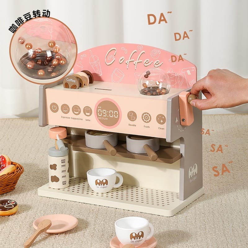 Espressor de Jucarie din Lemn pentru Copii Premium - Imaginea 2