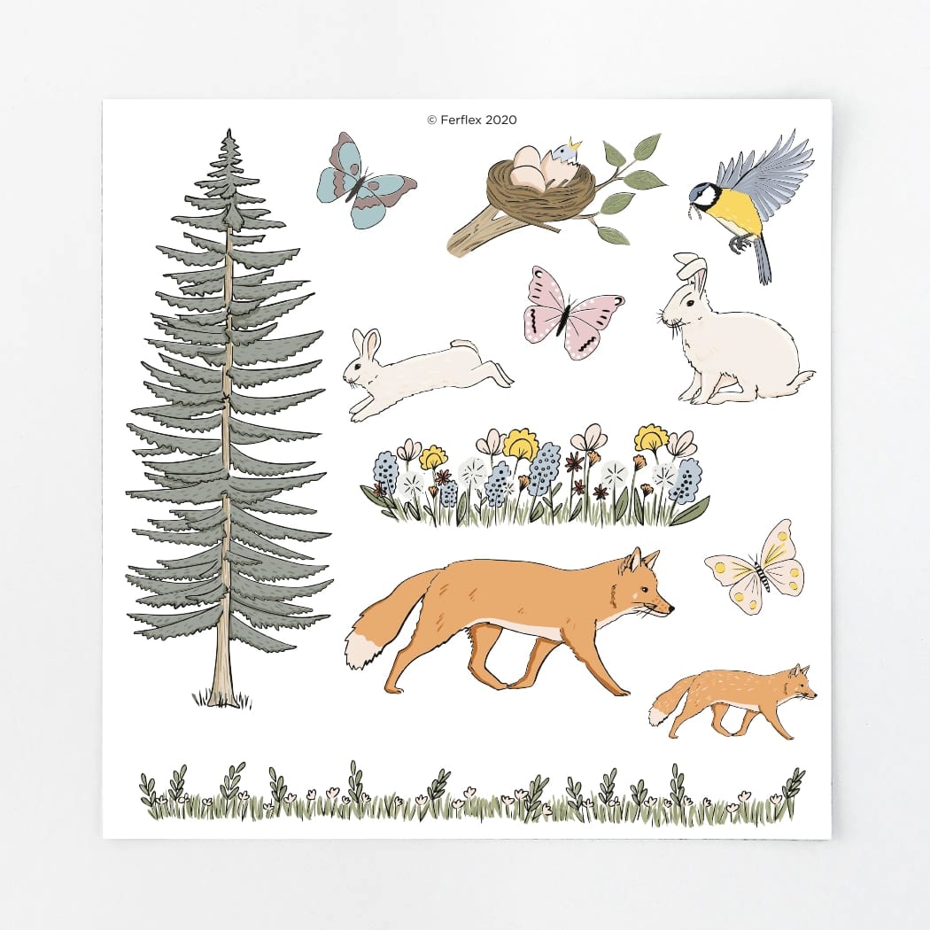 Joc Magnetic cu Animalele Pădurii Ferflex® – Set 57 de Magneți pentru Copii - Imaginea 2