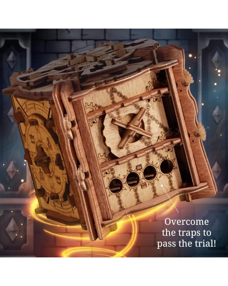 iDventure Cluebox Secretul lui Camelot - Puzzle Mecanic din Lemn, Joc de Logică Tip Escape Room - Imaginea 4