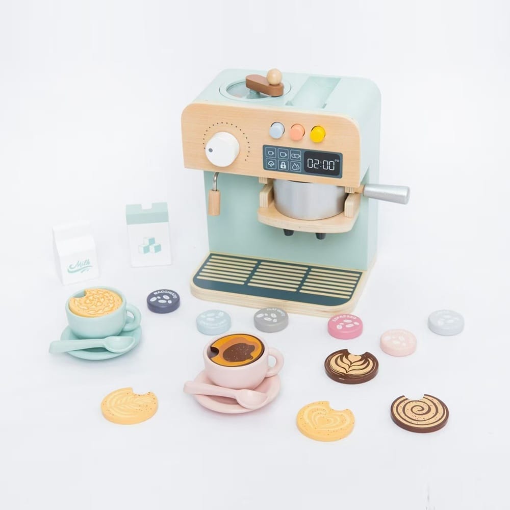 Cafetiera din Lemn Premium pentru Copii - Imaginea 3