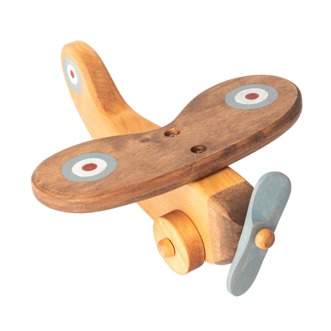 Avion din Lemn -Jucărie Handmade - Imaginea 1