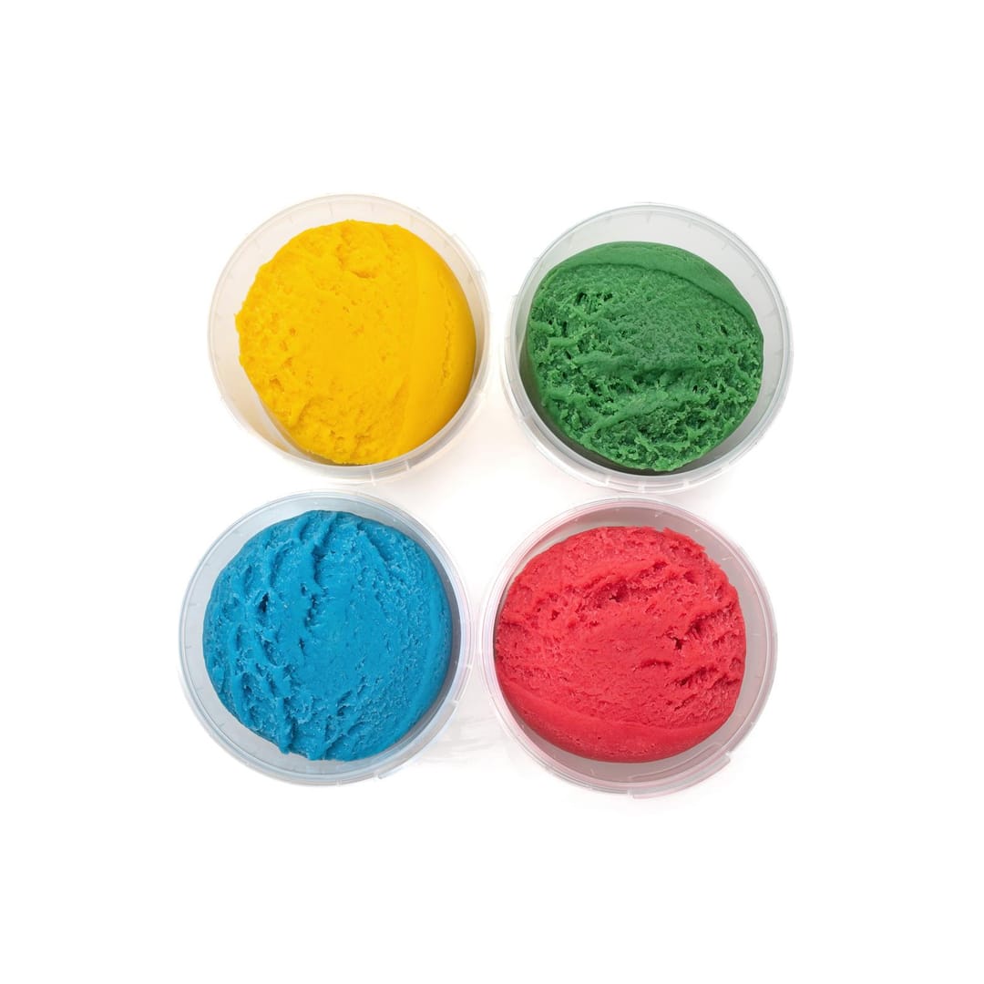Neogrun Plastilina Organica Vegana Yuki, Set de 4 Culori( galben, rosu, albastru, verde) - Imaginea 6