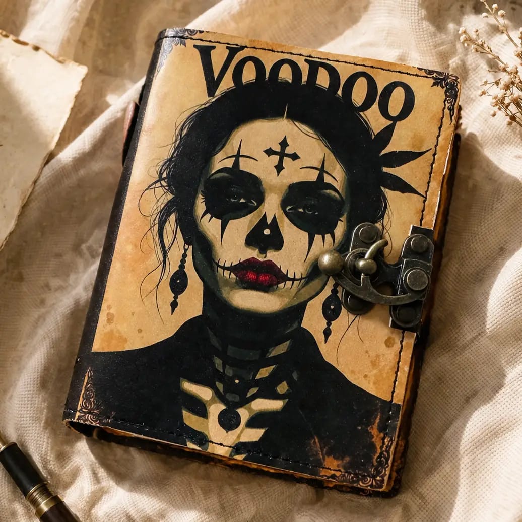 Jurnal Artizanal din Piele Naturala „Voodoo” - Imaginea 4