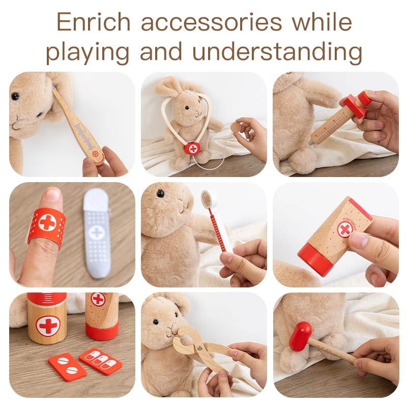 Trusa de Doctor, Set Medical Educativ Montessori - Imaginea 3