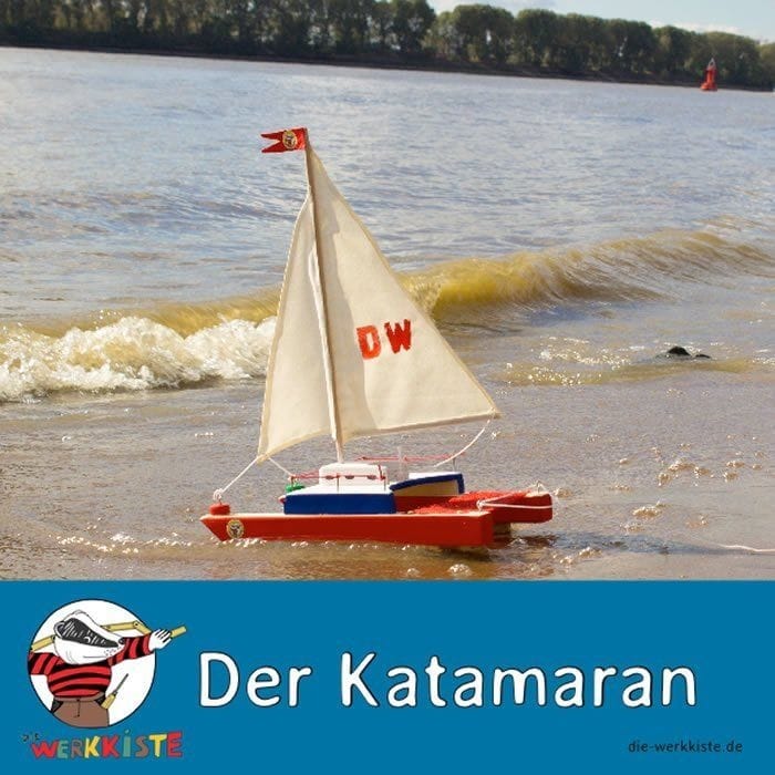 Kraul Kit de Construcție din Lemn - Catamaran cu Pânze Funcțional - Imaginea 3
