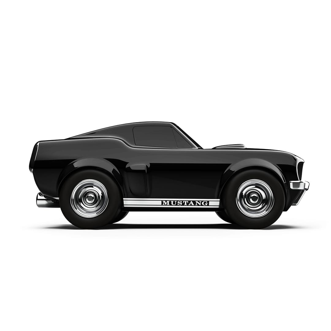 Baghera Mașinuță Ford Mustang Neagra 1966 – Mașinuță de Colecție Premium 18cm - Imaginea 4