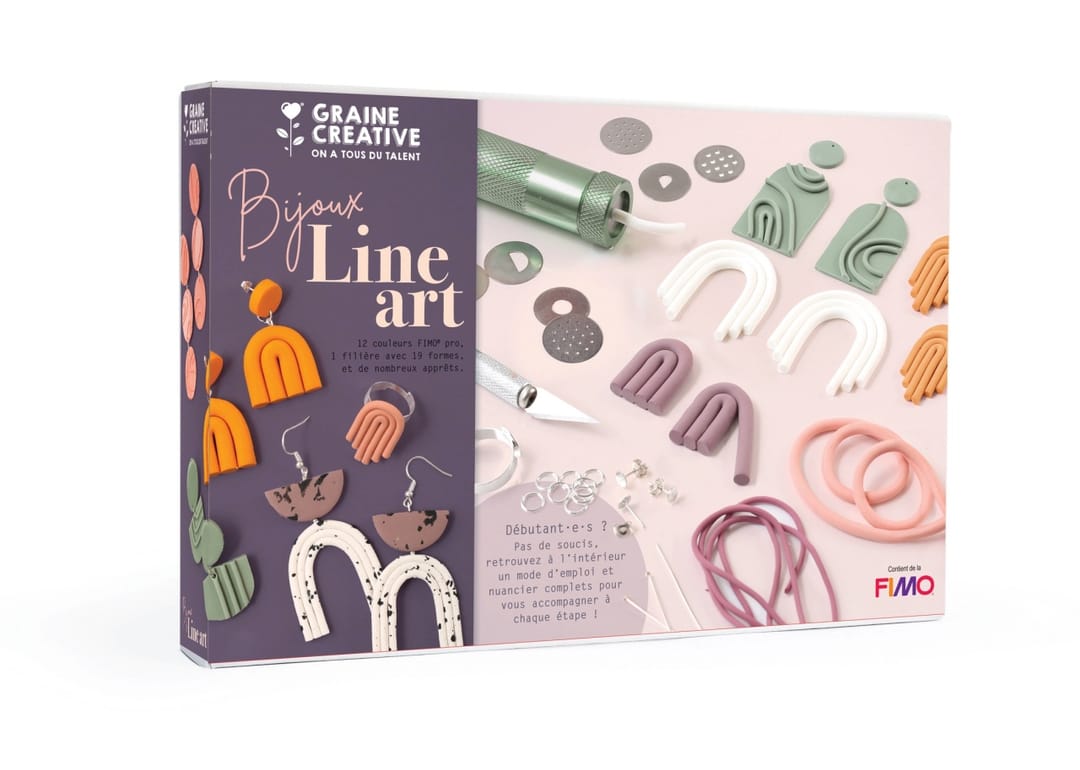 Kit Creativ Graine Créative® – Bijuterii FIMO „Line Art” (Design Minimalist) - Imaginea 4