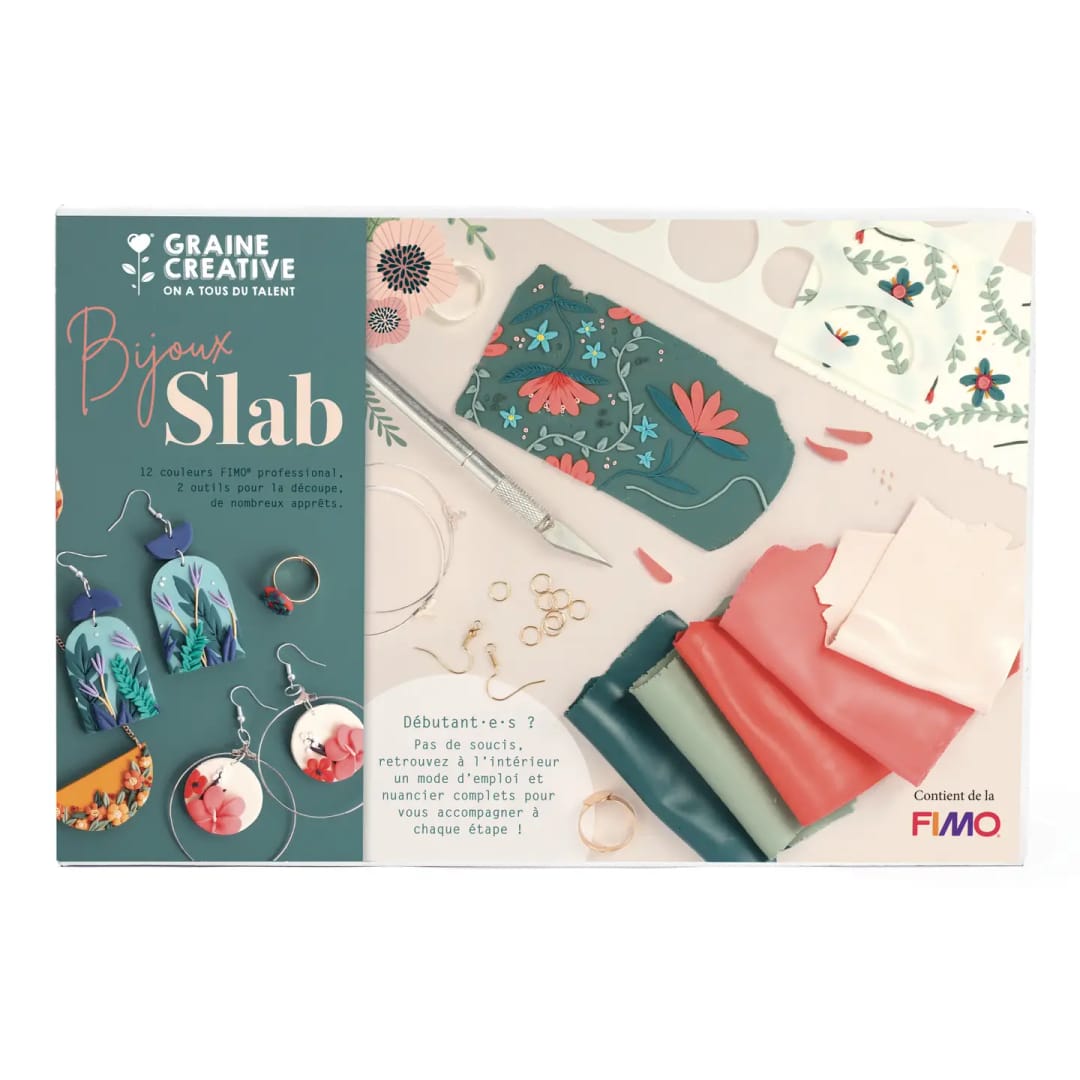 Set Creativ Bijuterii FIMO Bijoux Slab Graine Créative - Kit Complet Creare Cercei și Inele - Imaginea 1