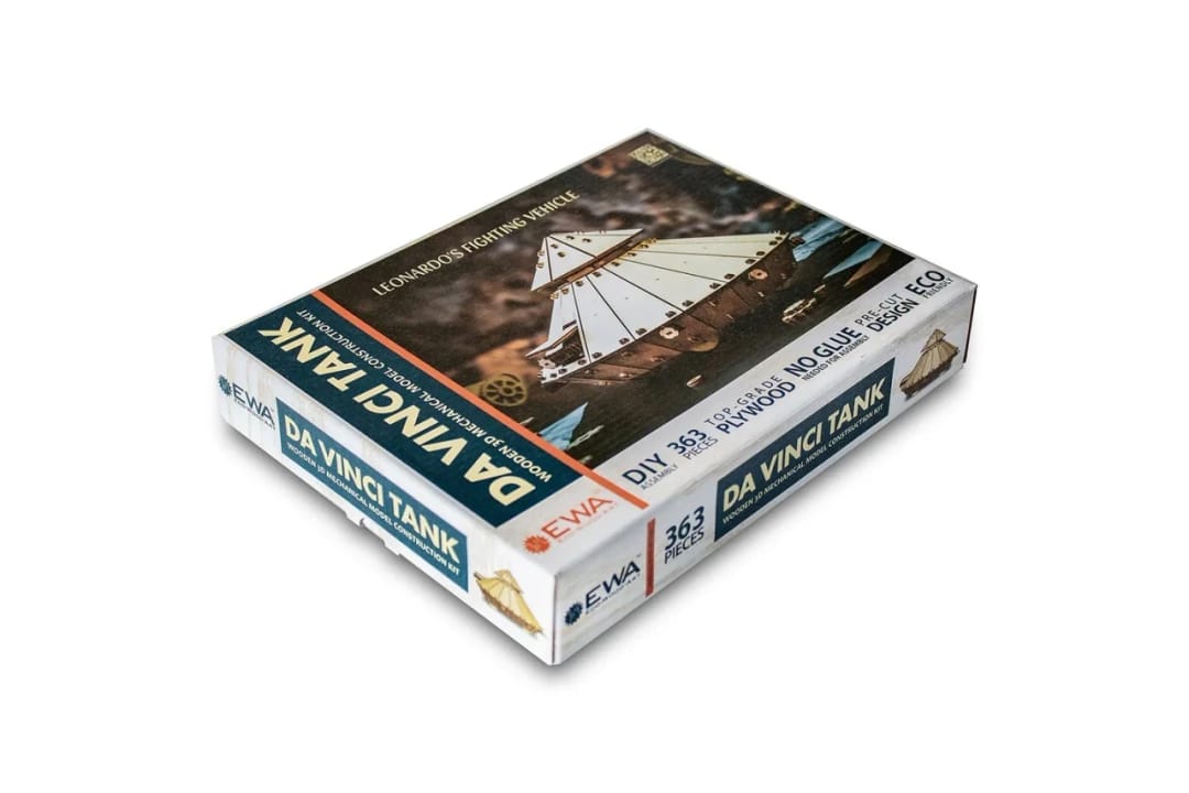 Puzzle 3D din Lemn Tancul lui Da Vinci EWA - Imaginea 5