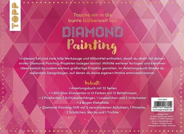 Set Creativ Diamond Painting - Cutia Creativă cu Cristale Strălucitoare (TOPP, Frechverlag), 1800 diamante din sticlă - Imaginea 5