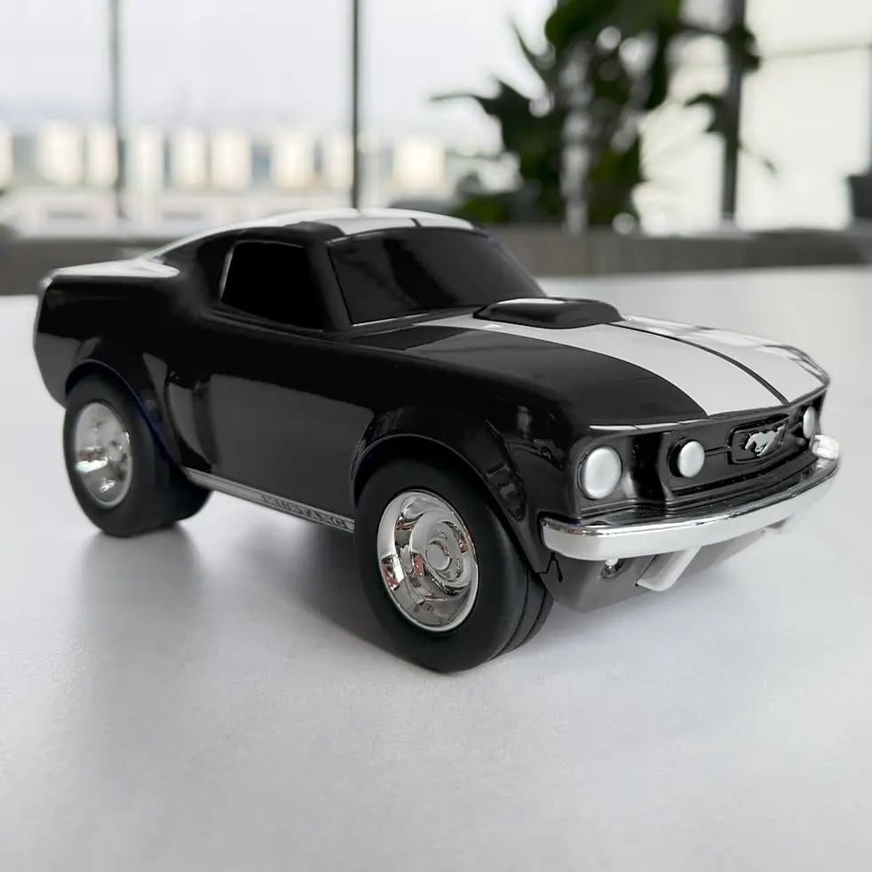 Baghera Mașinuță Ford Mustang Neagra 1966 – Mașinuță de Colecție Premium 18cm - Imaginea 3