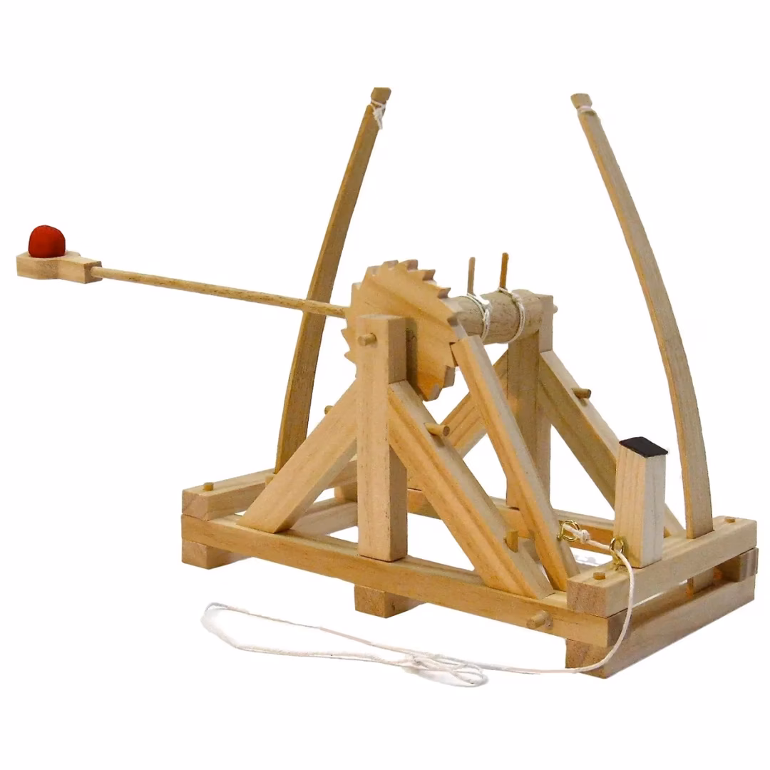 Catapulta lui Leonardo da Vinci (Kit Construcție Lemn)-Machetă Funcțională - Imaginea 3