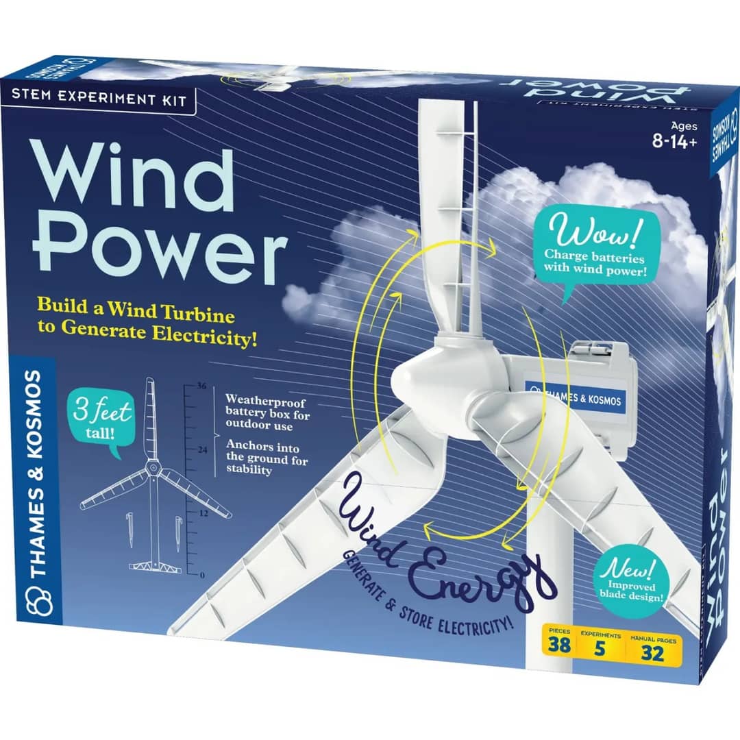 Kit Experimente STEM Thames & Kosmos® – Turbină Eoliană și Generator de Electricitate 91cm