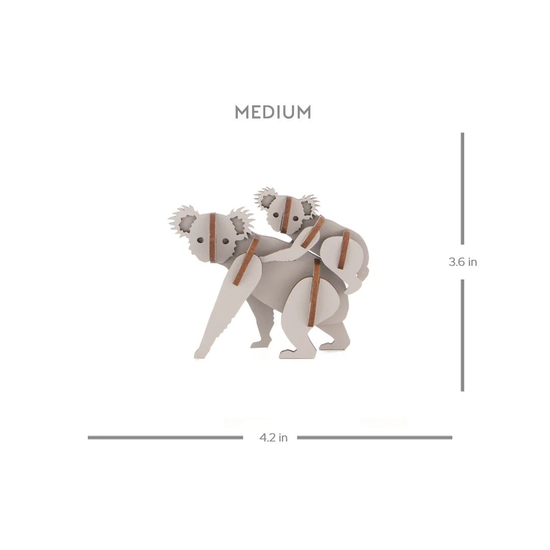 Kit de Construcție Koala și Puiul Joey – Puzzle 3D din Lemn Sustenabil - Imaginea 2