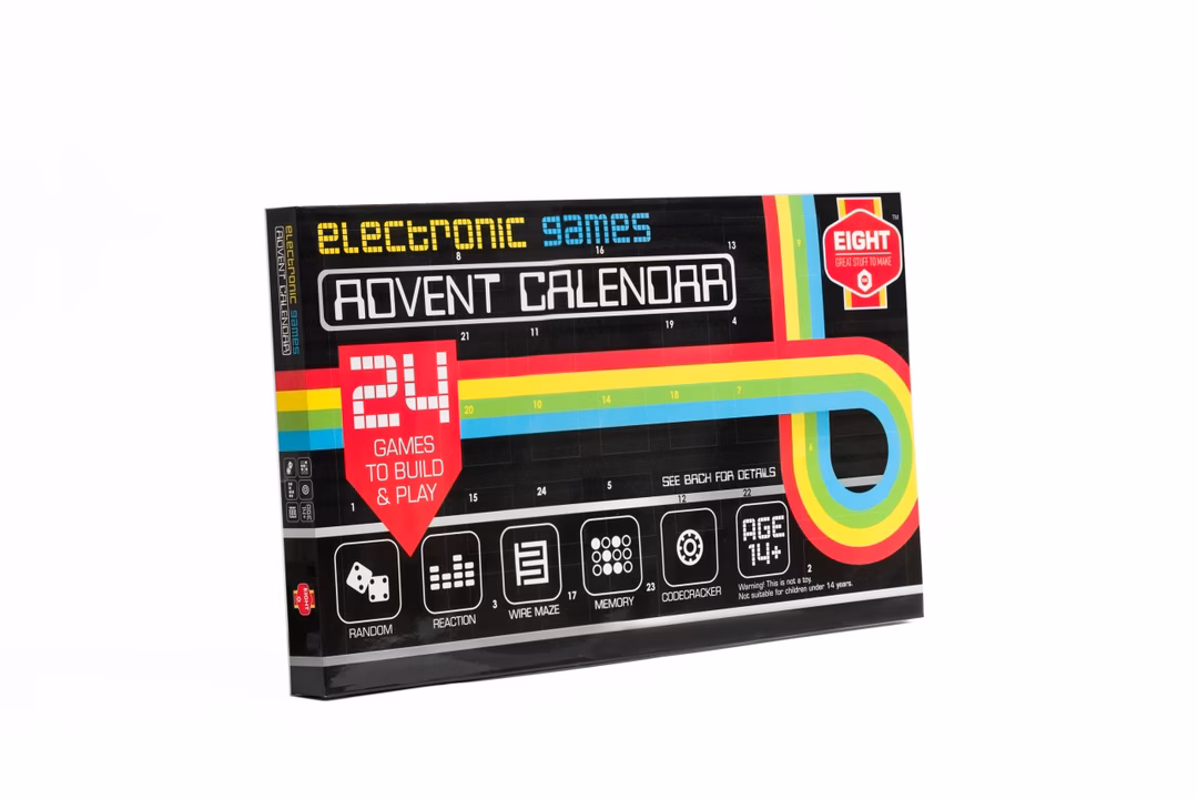 EIGHT Innovation Calendar Advent 24 Jocuri Electronice DIY, Proiect STEM Zilnic (Fără Lipire) - Imagine principala