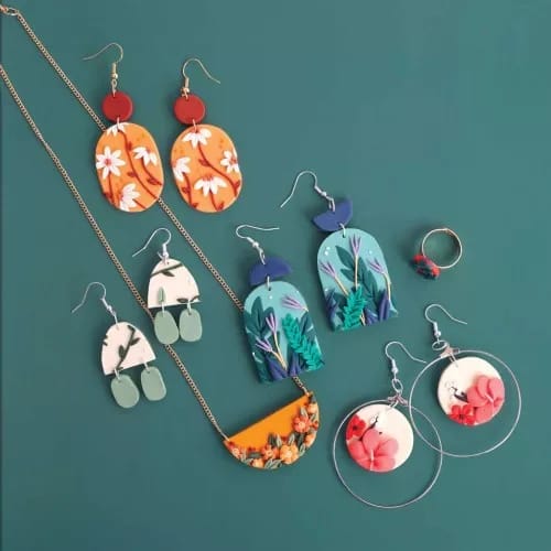 Set Creativ Bijuterii FIMO Bijoux Slab Graine Créative - Kit Complet Creare Cercei și Inele - Imaginea 5
