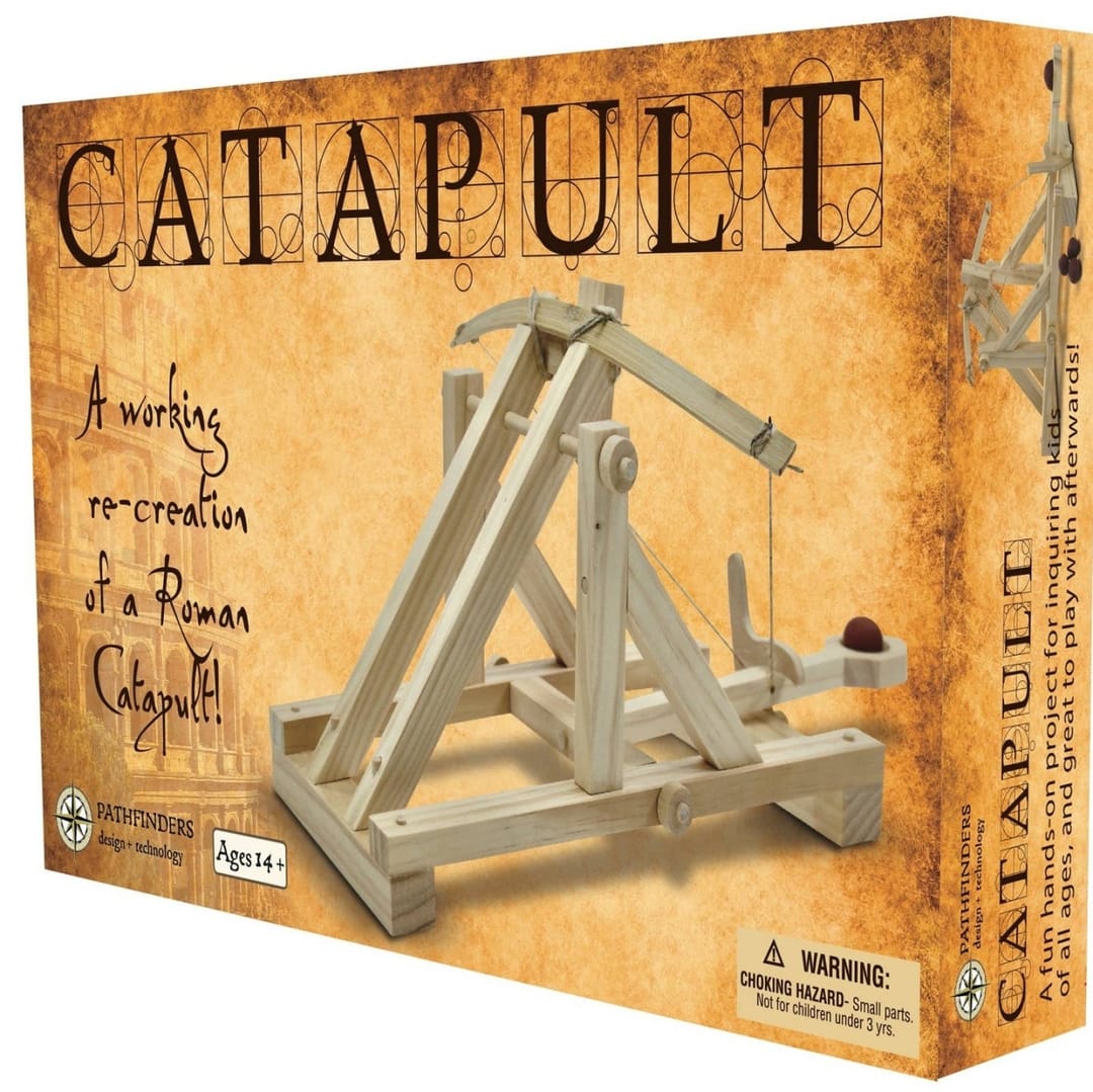 Kit de Construcție din Lemn – Catapulta Romană (Machetă de Asediu Funcțională) - Imaginea 1