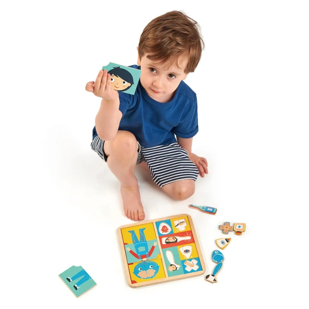 Puzzle din Lemn Tender Leaf Toys® – Corpul uman, Anatomie și Sănătate - Imaginea 3